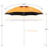 AosKe 7ft Beach Umbrella, Portable Wind Beach Umbrellas for Sand