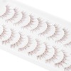 outopen 10 Pairs Brown Lashes Clear Band Brown Manga Lashes