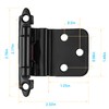 NOV FIRE 3/8"Inset Cabinet Hinge Black,8 Pack Self-Closing Hinge for