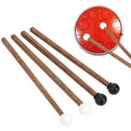 4PCS Steel Drum Mallets, 6.5in Glockenspiel Sticks Drum Stick Mallet Steel Tongue Drum Mallet Children's Rubber Drumstick Percussion Instrument Parts for Child Practitioners