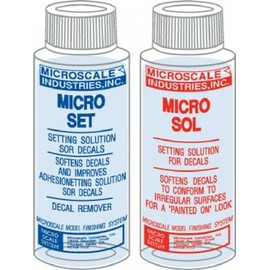 Decal Setting Solution-Micro Scale Micro Sol 102 + Micro Set 101 Package Decal