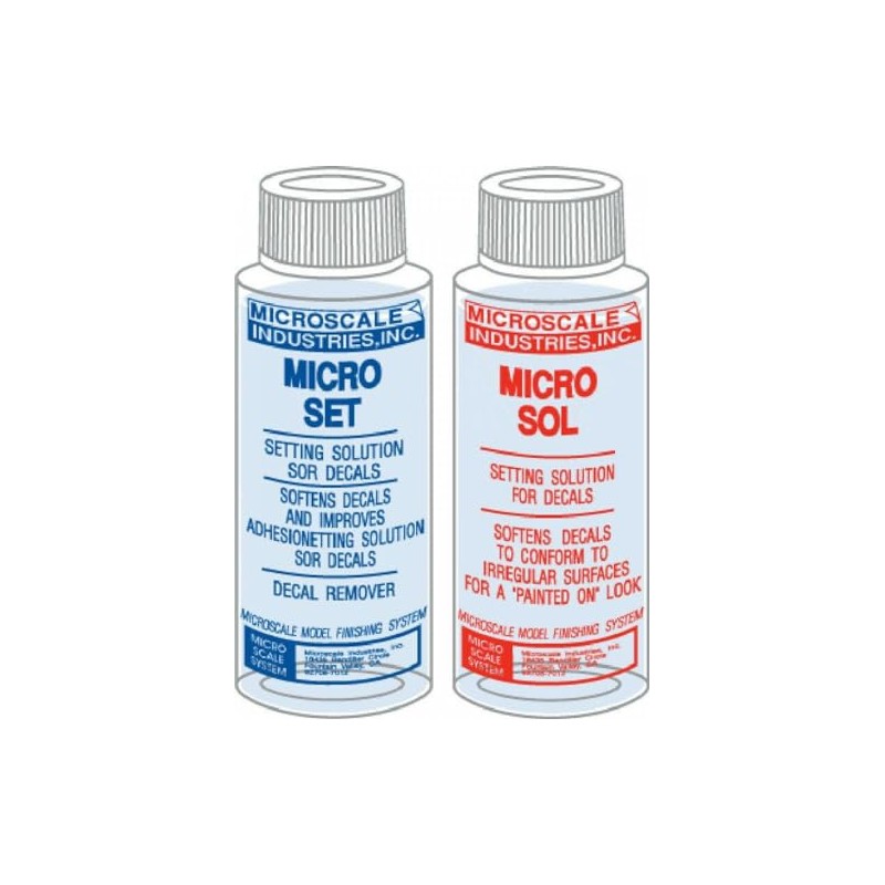 Decal Setting Solution-Micro Scale Micro Sol 102 + Micro Set