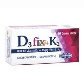 Unipharma D3 fix 800 IU + K2 45 μg, 60tabs