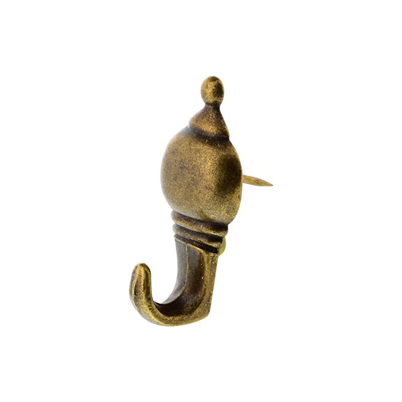 The Hillman Group 122212 Antique Push Pin Hanger Brass Plated,