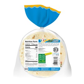La Banderita Carb Counter® Street Taco | 4.5" Size Flour Tortillas |Zero Net Carbs |Keto Certified | 10.8 oz.| 14 Count (Pack of 6)
