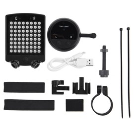 LED Bicycle Bike Turn Signals Rear Tail Warning Light USB Rechargeable Wireless Remote