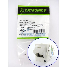 Ortronics OR-TJ645 Clarity TracJack Cat6 Angled Jack, Fog White ~STSI