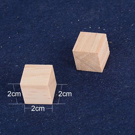 DEOMOR Pack of 100 Wooden Dice 20 mm Blank Decorative Wooden Craft Material Wooden Square Cube Natural Decoration for DIY Crafts Painting DIY Craft Decoration