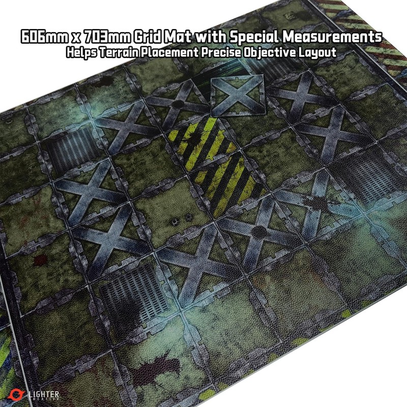 Lighter Creative 606mm x 703mm Gridded Battle Mat War-Gaming Mat