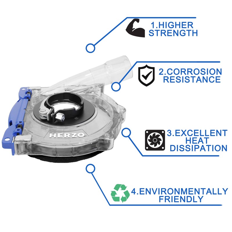 HERZO Universal Suction Hood for Angle Grinder 115/125 mm