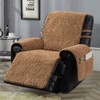 STONECREST Recliner Chair Cover, Sherpa Slipcover, Stay in Place (Cholate,