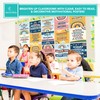 Decorably 15 Boho Rainbow Motivational Classroom Posters, 11x14in Matte-Laminated Inspirational