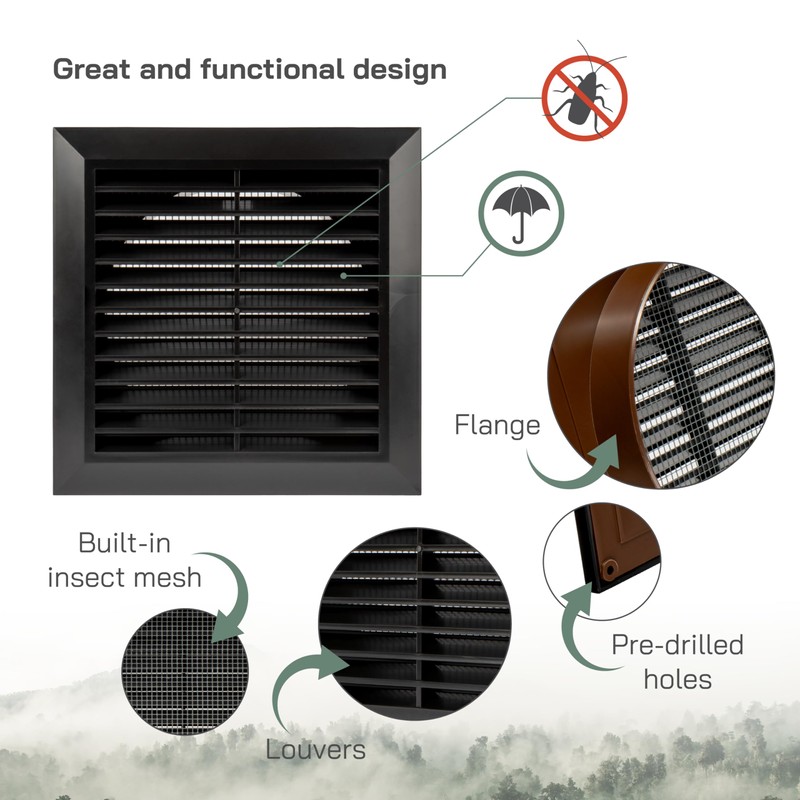 Vent Systems 125mm Outdoor Vent Cover - Bathroom Exhaust Vent