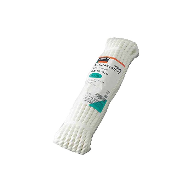 TRUSCO TR-910 Vinyl Track Rope, White, 0.4 inches x 32.8