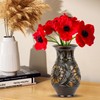 Lezevn 12pcs Artificial Red Flower Remembrance Sunday Flowers for Home