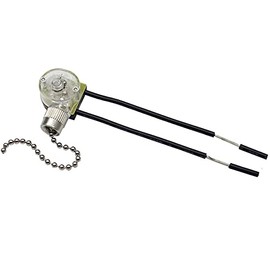 Zing Ear ZE-109 Pull Chain Ceiling Fan Light Lamp Switch - (Color: Black, Voltage: 125V 250V)