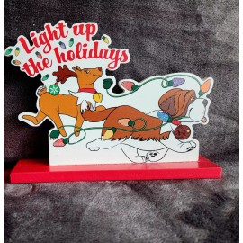 The Elf on the Shelf New Christmas Elf on the shelf pets St Bernard dog+ Reindeer home decor tabletop