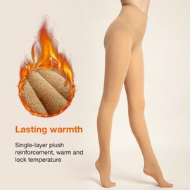 Ms.Myland Semi-opaque Tights, 100/680/1200D Soft Dacron Regular Women's Sheer Tights Multicolour Pantyhose,1 Pair Pack, Lamb Cashmere-1200d, S-L