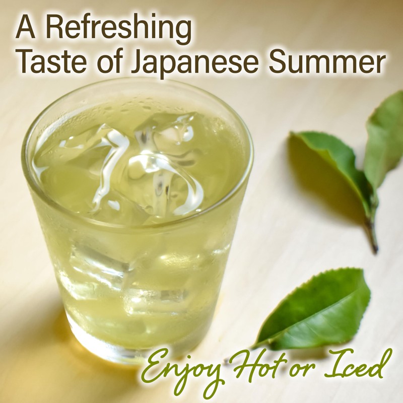 chaganju Genmaicha Green Tea with Roasted Brown rRce, Low caffeine,