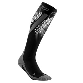 CEP – NIGHTTECH REDESIGN SOCKS for women | Colourful reflective running stockings in black | size II