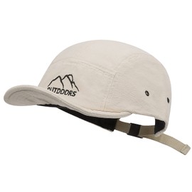 Clakllie Soft Short Brim Baseball Cap Retro 5 Panel Dad Caps Cap Short Brim Flat Peak Snapback Cap Street Hip Hop Cap Polo Cap, DSB02-Beige