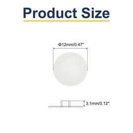 MECCANIXITY 180Pcs Screw Caps Covers 12x3mm Plastic Screw Decoration Cover Self-Tapping Screw Cover Waterproof Caps for Phillips Cam Fitting Screw Head, White