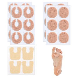 4 sheets of 24 felt foot pads, 1 sheet with 4 U-shaped foot pads, foot care pads, foot comfort pads, metatarsal pads, male metatarsal pads