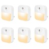 6 Pack Night Light Plug in, Warm White LED Nightlights with Smart Dusk to Dawn Sensor, Plug into Wall Nightlights Suitable for Bedroom, Bathroom, Hallway, Kitchen, Stairs, Kids, Adults, Kids Room