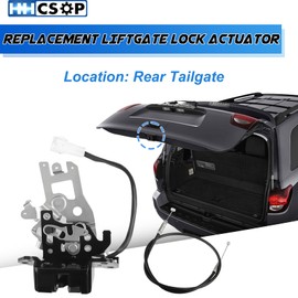 Liftgate Lock Actuator Tailgate Lock Trunk Latch Replacement for Toyota Sequoia 2001 2002 2003 2004 2005 2006 2007 Rear Door Latch & Cable Assembly Latch Replace 931-861, 69301-0C010, 64680-0C010