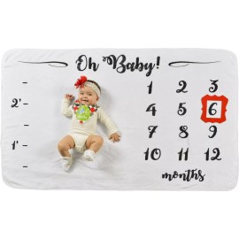 Oh Baby! Lifestyle Deluxe Baby Milestone Blanket Gift Set, Premium Picture Accessories, Gorgeous