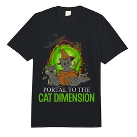 Portal to The Cat Dimension Kitten Witch Hat Cute Cat Comfort Colors Adult Heavyweight T-Shirt