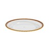 Fun Express Clear Chargers with Gold Beaded Trim - 6