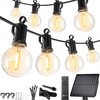 Brightown Solar String Lights Outdoor Waterproof with Remote Cable Ties