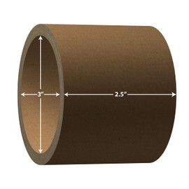 Label Cores 3" Inner Diameter. Rigid Cardboard. Variety of Widths Available. (3" Inner Diameter X 2.5" Width (50 Cores))