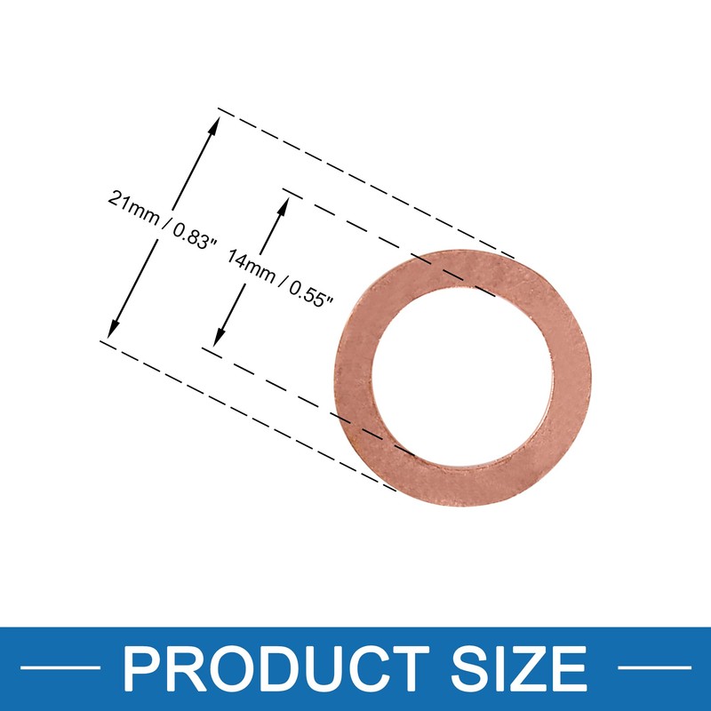 A ABSOPRO Pack of 20 Copper Discs 14 x 21