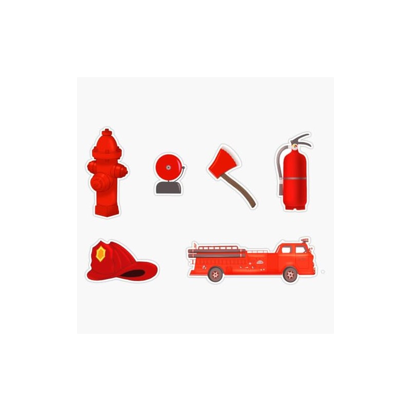 Firefighter Theme Sticker Bumper Sticker Vinyl Decal 5"