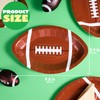 JOYIN 72 Pcs 10" Football Paper Plates, Disposable Football-Shaped Party