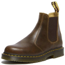 Dr. Martens Unisex 2976 Slip Resistant Chelsea Boots, Dark Tan, Mens 6, Womens 7, Medium