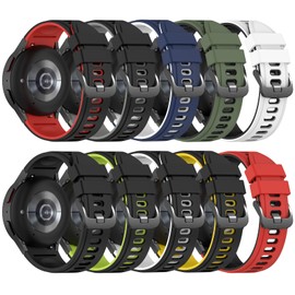 For Galaxy Watch 7/6/5/4/FE 40mm 44mm Bands, No Gap Soft Silicone Sport Strap Wristbands Compatible with Samasung Galaxy Watch 7/ Watch 6 Classic 43mm 47mm/Watch 5 Pro 45mm/Watch 4 Classic 42mm 46mm