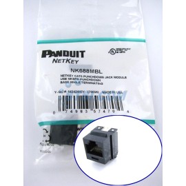 Panduit NetKey NK688MBL Cat6 Keystone Jack Module, Black ~STSI