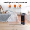 Comfort Zone Oscillating 18" Tower Space Heater with 3D Flame