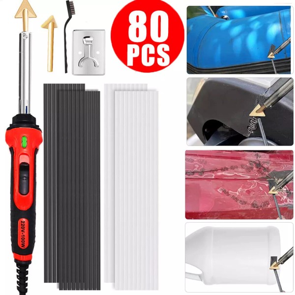 Unbranded Plastic Welding Kit 100 Watts with Welder Rods Reinforcing