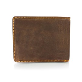 GREEN DEED Genuine Leather Men's Wallet - Large Leather Wallet - Wallet with Coin Compartment - Tri-Fold Wallet Men, salmon, Classic