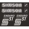 Transparent Simson S51 Enduro Sticker Set IFA | 6 Pieces