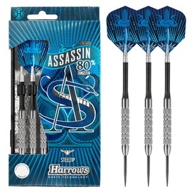 Harrows Men's Assassin Tungsten Darts, Silver, 22g