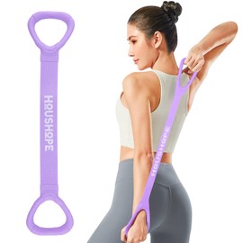 HOUSHOPE Resistance Band with Handles 1 Pcs, Arm Figure 8 Resistance Band with Handles, Chest Expander, Yoga Gym Fitness Pulling Rope 8 Word Elastic for Arm and Shoulder Stretch, Strength Training