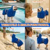 EXPAWLORER Soft Dog Bathrobe with Hood, Super Absorbent & Quick-Drying