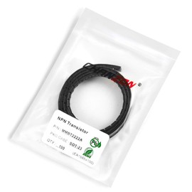 Chanzon MMBT2222A SOT-23 NPN Power Bipolar Junction Transistor, Silicon Material, SMD (Pack of 100pcs)