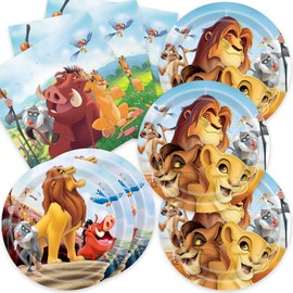 40Pack Lion-Kings Birthday Party Supplies include 20 plates, 20 napkins for the Lion-Kings Party Decoration plates