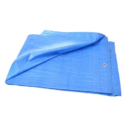 Aqbau® Fabric Tarpaulin, 2 x 3 m, Tarpaulin, Waterproof Fabric Tarpaulin, Tarpaulin with Eyelets, Construction Tarpaulin, Protective Tarpaulin, Tarpaulin for Cover, Firewood Blue, 75 g/m²